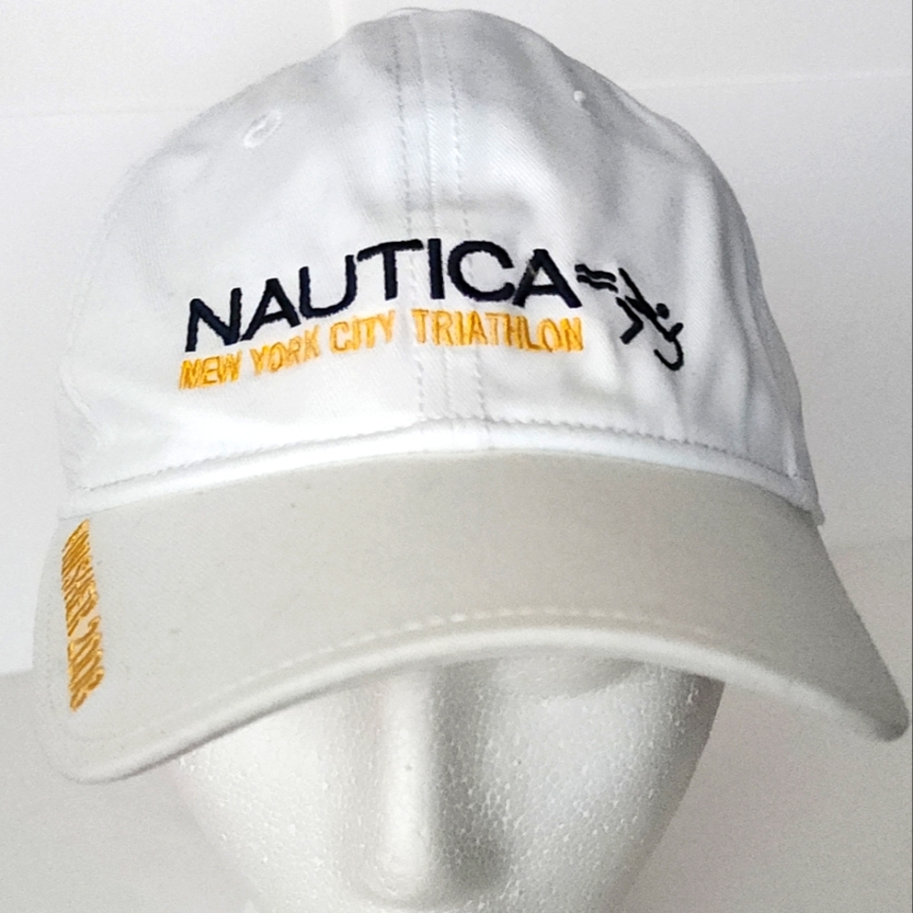 Nautica White New York City Triathlon Dad Hat